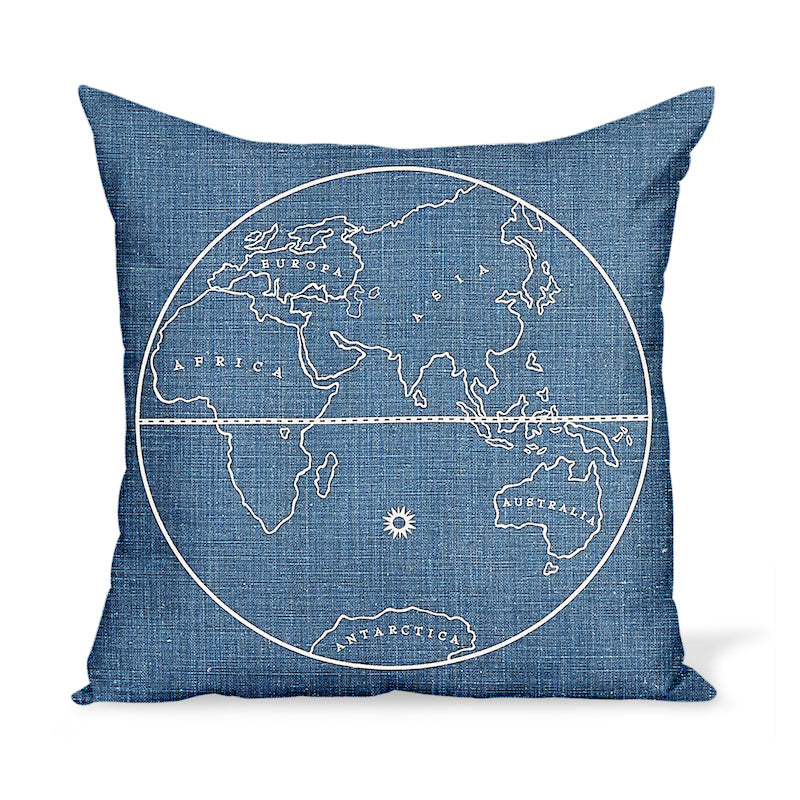 Peter Dunham Textiles Deeg in Blue on White Pillow – Hollywood At Home