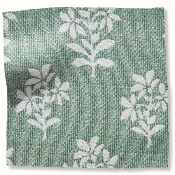 Indoor/Outdoor Pouf in Peter Dunham Textiles Asha Pale Green