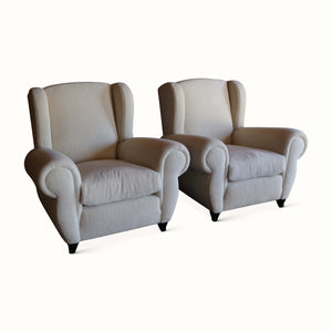 Pair of Maurice Rinck Attr. Club Chairs in Alpaca Wool, France, 1930s