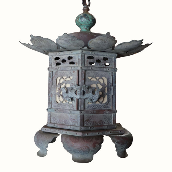 Antique Copper Japanese Lantern Pendant Light