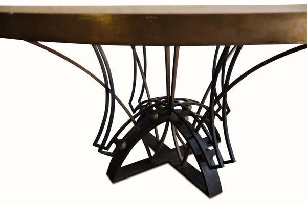 Marble, Iron and Bronze Table by Arturo Pani