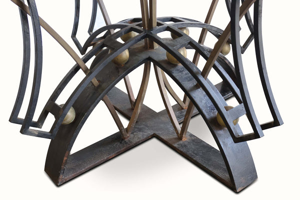 Marble, Iron and Bronze Table by Arturo Pani