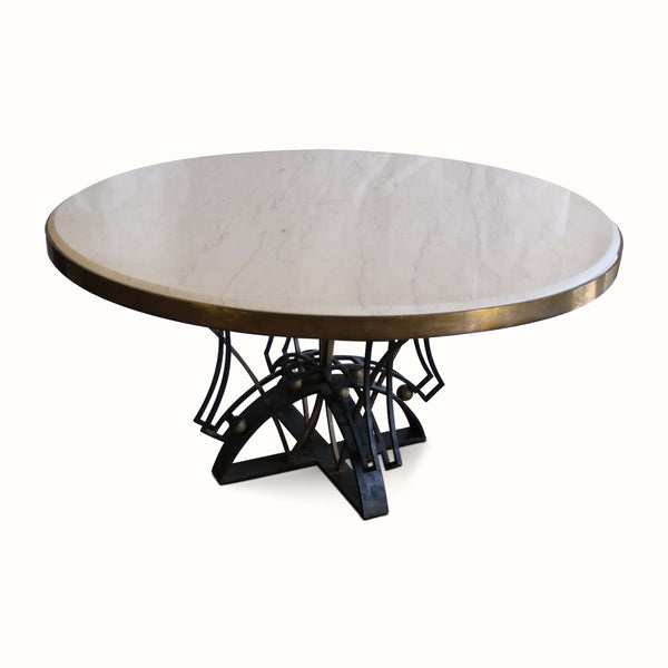 Marble, Iron and Bronze Table by Arturo Pani