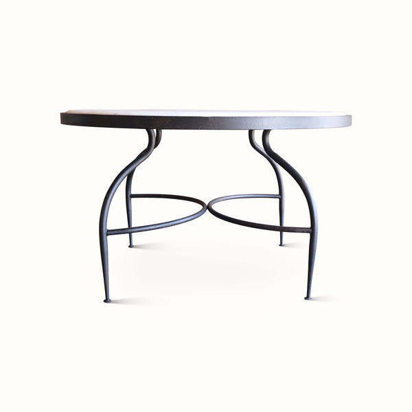 Metal and Marble Tea Height Table