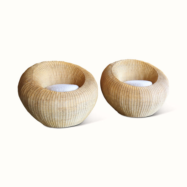 Pair of Wicker Chairs attributed to Isamu Kenmochi, Japan, 1970s (NYC)