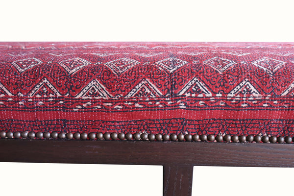 Lexington Ottoman in a Vintage Indian Textile