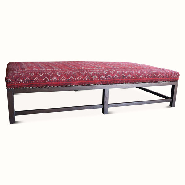 Lexington Ottoman in a Vintage Indian Textile