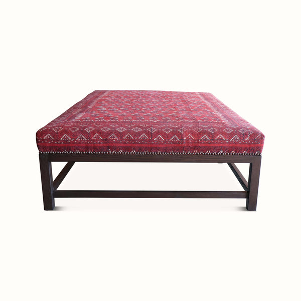 Lexington Ottoman in a Vintage Indian Textile