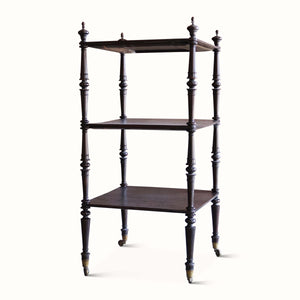 Rosewood Etagere Tiered Side Table