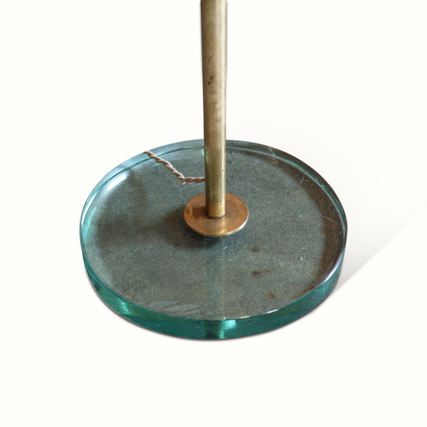 Brass Floor Lamp on Glass Base