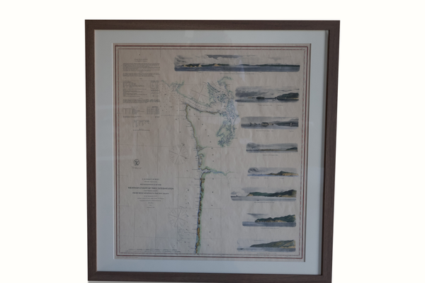 Late 19th C. Framed West Coast Geological Survey Maps