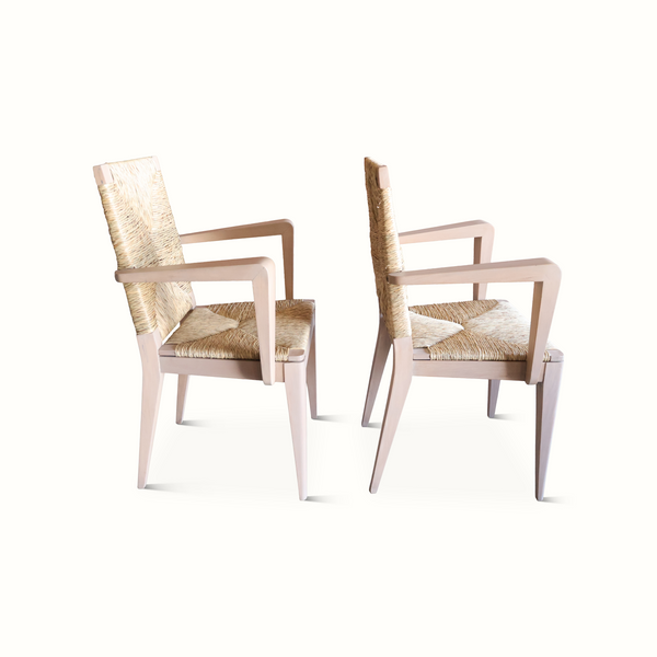 Pair of Rush Armchairs