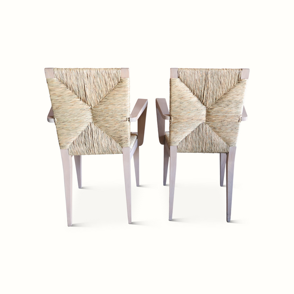 Pair of Rush Armchairs