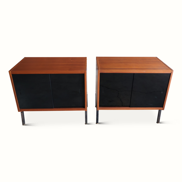 Pair of Teak Nightstands by Rene-Jean Cailette