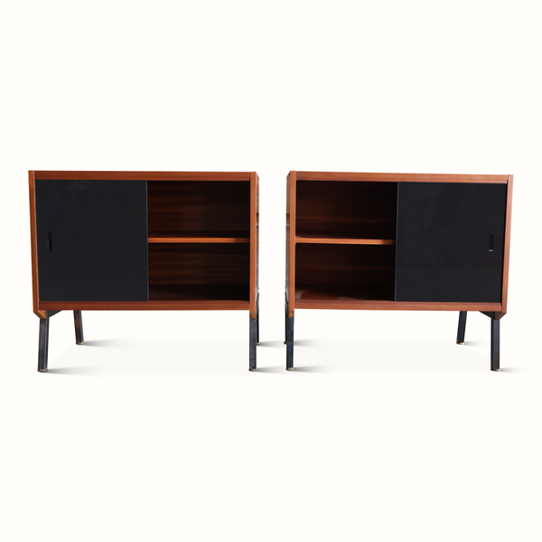 Pair of Teak Nightstands by Rene-Jean Cailette