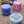 Indoor/Outdoor Pouf in Peter Dunham Textiles Souk Blue/Pink on Indigo