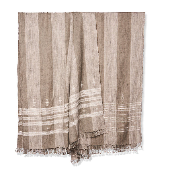 Patna Indian Bedcover in Taupe