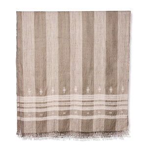 Patna Indian Bedcover in Taupe